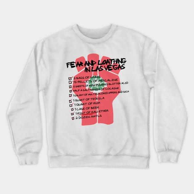 Fear and Loathing Checklist Crewneck Sweatshirt by EsotericExposal